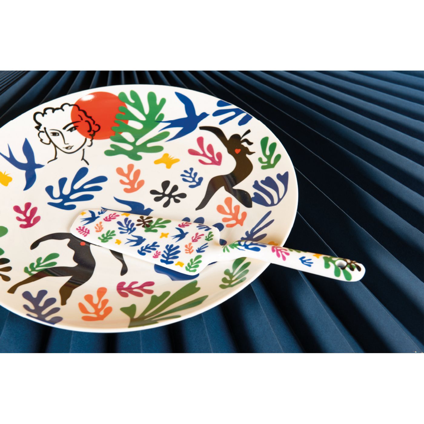 Plat à tarte avec pelle Esprit Matisse